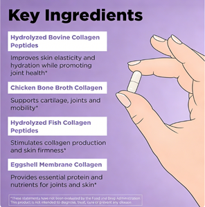 Complément alimentaire en bonbons gélifiés multi-collagène OEM/ODM, types I/II/III/V/X, acide hyaluronique, vitamine C, soutien pour la peau, les cheveux, les ongles et les articulations - Product Image 6