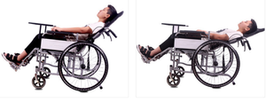 น้ำหนักเบาสแตนเลสพับ<span class=keywords><strong>ครึ่ง</strong></span>นอนคู่มือปรับนอน Commode รถเข็นสำหรับ<span class=keywords><strong>คน</strong></span>ชราและผู้พิการ - Product Image 4