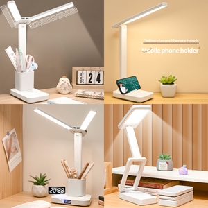 Phổ biến trong nhà chiếu sáng đọc pin gấp đèn đồng hồ hai đầu ánh sáng hiện đại vỗ tay bàn đèn bảo vệ mắt bên cạnh ánh sáng - Product Image 1