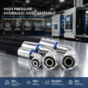Manguera hidráulica con accesorios métricos <span class=keywords><strong>DKO</strong></span> para equipos de construcción, se utilizan tamaños variados y personalizados según los requisitos OEM - Product Image 6