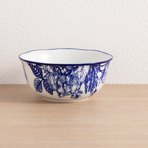 Vintage Blue Floral Print White Ceramic Dinner <b>Set</b>, 28PCS 36PCS Optional, Custom Logo & Packaging Bulk Supply for Russian Market - Product Image 5