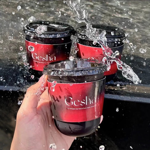 แก้วกาแฟและน้ำแข็งพลาสติก PET รูปตัวยู สีดำ ขนาด 90 คาลิเบอร์ แบบใช้แล้วทิ้ง ความจุ 24 ออนซ์ คุณภาพสูง หนา ทนทาน เหมาะสำหรับชานม - Product Image 1