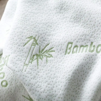 Taie d'oreiller de refroidissement Jacquard en bambou de luxe avec fermeture éclair, protège-oreiller anti-allergique pour hôtel et maison taille personnalisée