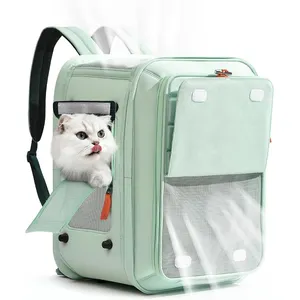Köpek kedi taşıyıcı sırt çantası evcil hayvan sırt çantası taşıyıcı hafif yürüyüş sırt çantası kedi taşıyıcı 3-Side havalandırma