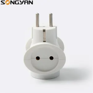 Three sides plugs sockets travel adapter save space and with ground wires