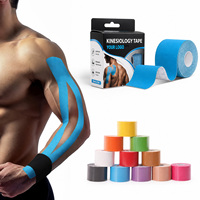 Vente en gros de ruban adhésif kinesiologique en coton imperméable avec logo personnalisé, ruban adhésif kinesiologique professionnel pour la thérapie sportive, les muscles et les athlètes