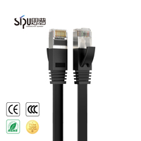 Cable de Conexión Ethernet Gigabit Cat6a UTP con Cubierta de PVC, Delgado, de Cobre Desnudo para Laptop, con Certificación CE y RoHS