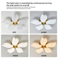 Lampe de plafond LED moderne en forme de fleur, couleur personnalisable, luminaire LED pour salon, salle à manger, plafond de maison, OEM