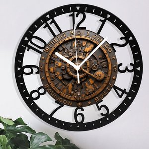 Horloge murale circulaire en fer de 25 cm avec un essoreur de machine à laver <span class=keywords><strong>vintage</strong></span> - Product Image 5