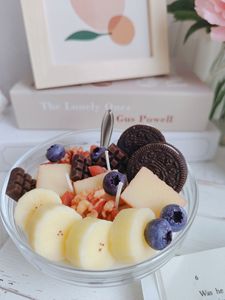 Vela Aromática Creativa con Aroma a Yogur de Frutas y Helado, Adorno Hecho a Mano con Simulación de Tazón de Cereal, Regalo Artesanal de Cera de Soja - Product Image 6