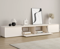 Meuble TV de luxe, console multimédia moderne, centre de divertissement en bois pour le salon