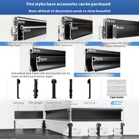 6/8 Fuß Sockel leuchte aus Aluminium legierung mit LED-Lampen schlitz Offene Edelstahl-Eck leuchte mit Metall atmosphäre für den Boden gebrauch