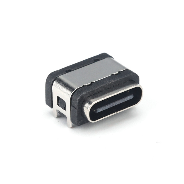 Vertical Mid Mount IP67 Waterproof Brass USB C Type Male/Female Connector Custom