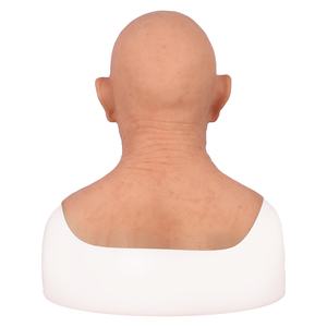 Cosplay Costume Vieil Homme Visage Avec Barbe Tête Couvre Plein Silicone Tête Masque Pour Halloween Fête Mascarade <span class=keywords><strong>Déguisement</strong></span> - Product Image 4