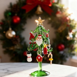 Arbre de Noël <span class=keywords><strong>en</strong></span> <span class=keywords><strong>verre</strong></span> de Murano <span class=keywords><strong>en</strong></span> gros, figurine d'arbre de Noël <span class=keywords><strong>en</strong></span> <span class=keywords><strong>verre</strong></span> soufflé à la main pour décoration de bureau, prix d'usine - Product Image 3