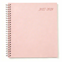 Cuaderno Espiral 2027 de 80 Páginas con Cubierta de Papel, Superficie Lisa para Escribir, Diario para Estudiantes, Registro de Estudio