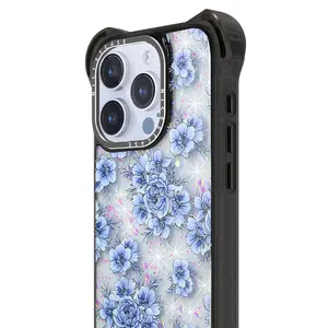 Luxury Brand Designer Rugged And Shockproof Silicone Protective Art And Flowers Phone Case For Iphone 15 14 13 12 11 Pro Max