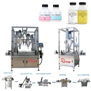 Máquina agitadora de plástico de alta velocidad para envasar proteína en polvo, mezclador de polvo de suero de leche, máquina de etiquetas