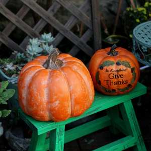 Decoración de Calabaza para Exteriores, Adorno de Halloween, Calabaza Creativa de Bruja, Decoración para Fiestas en Casa, Escultura de Halloween de Resina de Fibra de Vidrio - Product Image 6