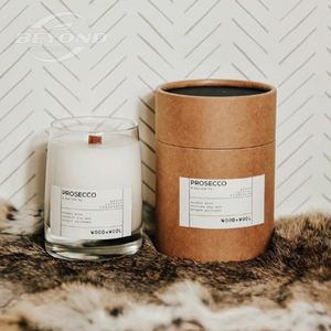 Cylindre de Tube en papier kraft personnalisé, boîte-cadeau ronde pour flacons de bougies, pièces - Product Image 4