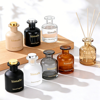 Flacon diffuseur d'arômes de luxe personnalisé en verre, vide, rond, 150 ml, 200 ml, avec pompe pulvérisatrice et boîte d'emballage
