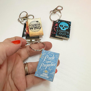 Portachiavi a Forma di Mini <span class=keywords><strong>Libro</strong></span>, Ciondolo a Forma di Micro <span class=keywords><strong>Libro</strong></span>, Regalo per Amanti dei Libri - Product Image 1