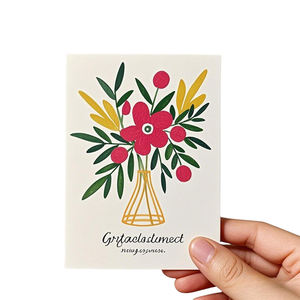 Impression en anglais Cartes de remerciement personnalisées de luxe Carte postale en papier épais de bonne qualité - Product Image 3