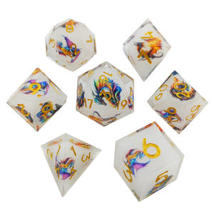 JMS Factory Wholesale - Ensemble de 7 dés polyédriques classiques en résine pour jeux de rôle Dungeons and Dragons - Product Image 5