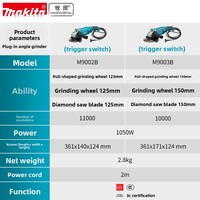 Meuleuse d'angle électrique de qualité industrielle M9002B M9003B pour le conditionnement des surfaces