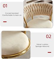 Tabourets de bar pivotants, chaise en velours rembourrée réglable avec repas pour bar, maison, cuisine, salle à manger, café