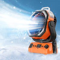 Ventilateur de brumisation portable rechargeable par USB avec batterie au lithium de 20 000 mAh, double moteur, pulvérisation de table, refroidissement extérieur, lumière LED, usage domestique