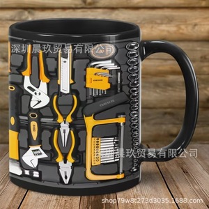 Taza de Cerámica con Diseño de Herramientas para Sublimación, Estilo Novedoso para Regalo - Product Image 4