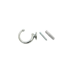 LIGHT <b>CURTAIN</b> <b>HOOK</b> 40 mm - Chrome - blister 2 pieces - Product Image 2