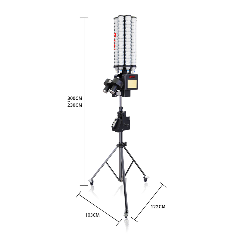 In Stock B5 SIBOASI Portable Metal Batting Cage Automatic Shuttlecock Feeder Serve Badminton Training Machine for Practice