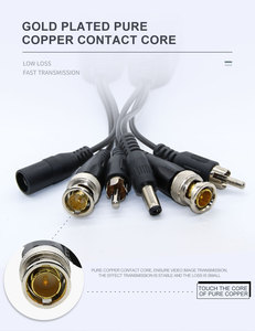 Balun 3-en-1 vidéo + alimentation + <span class=keywords><strong>audio</strong></span> DC <span class=keywords><strong>RCA</strong></span> BNC vers RJ45 HD 8MP ABS Connecteur de moniteur Paire torsadée Transceiver Système de sécurité CCTV - Product Image 3