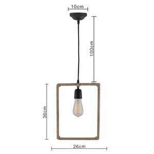 Rectangle Shape LED Bulb Pendant <b>Light</b> Indoor & Outdoor Decorative Ceiling Chandeliers Pendant <b>Lights</b> Supply Decorative Lamp - Product Image 3