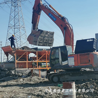 Séparation YT-1200 de la pierre et du sol Construction de cadre robuste Traitement des sols contaminés Seau de criblage pour chargeur