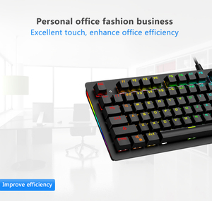 แป้นพิมพ์คอมพิวเตอร์ คีย์บอร์ดเกมมิ่ง 104 ปุ่ม DK230 แบ็คไลท์ RGB LED คีย์แคปแบบพุดดิ้ง - Product Image 6