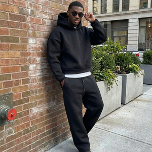 Conjuntos Deportivos para Hombre, Personalizados, de Alta Calidad, 450 Gsm, Algodón Grueso de Invierno, Conjuntos de Sudadera con Capucha para Hombre, Chándales Pesados para Hombre TKAN556 - Product Image 1