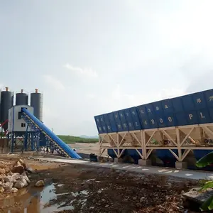 Factory full automatic dry mix concrete plant 50 cubic meter per hour belt conveyor concrete batching plant manufacturers