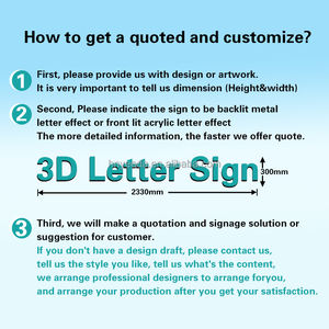 Letrero Luminoso LED <span class=keywords><strong>de</strong></span> Resina para Montaje en Pared Exterior, Personalizado por el Fabricante, Iluminación 3D para Número <span class=keywords><strong>de</strong></span> Casa, Iluminación para Nombre <span class=keywords><strong>de</strong></span> Tienda - Product Image 5