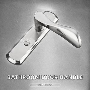 Cerradura de Puerta de Baño Moderna para Hotel Doorshine, de Acero Inoxidable, sin Llave, con Lengüeta Única, Manija para Puerta Interior de Baño, Fácil Instalación - Product Image 3