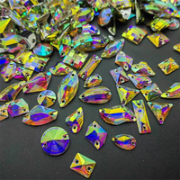 Batu Rhinestone Resin Putih Jahit Tangan 3D Ramah Lingkungan untuk DIY Menjahit Pakaian, Perhiasan, dan Pernikahan