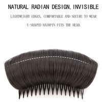 Invisible hauteur augmenter cheveux peigne Pad moelleux Insert pour les femmes respirant crâne Volume Booster perruque tête rehausseur accessoire