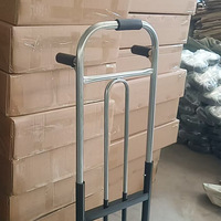Chariot de manutention robuste pliable en fer pour le transport de bagages, de courses et de charges lourdes en entrepôt - Grande taille - En promotion