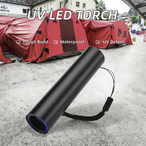 Ub-sạc <span class=keywords><strong>LED</strong></span> UV đèn pin 365nm tia cực tím Detector <span class=keywords><strong>Torch</strong></span> không thấm nước hợp kim nhôm Blacklight cho pet vết bẩn nước tiểu chó - Product Image 3