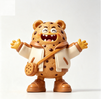 Figurine de collection personnalisée en PVC et ABS, ours en chocolat, style dessin animé, statue d'art, fabriquée en Chine, OEM sur mesure pour marque, vente en gros