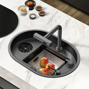 Fregadero de cocina multifuncional oculto de un solo tazón con superficie nano para barra de agua doméstica y uso en gabinete lateral de RV, de acero inoxidable - Product Image 4