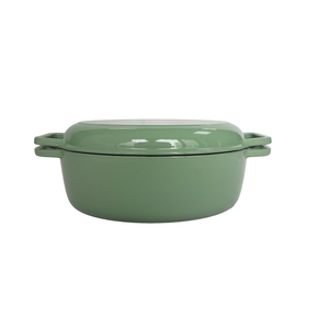 Casserole ovale en <span class=keywords><strong>fonte</strong></span> émaillée 2-en-1 avec couvercle grill - Product Image 3
