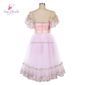 Tutu de ballet rose long et romantique B26645 pour la variation de <span class=keywords><strong>Coppelia</strong></span>, tutu de compétition de ballet - Product Image 2